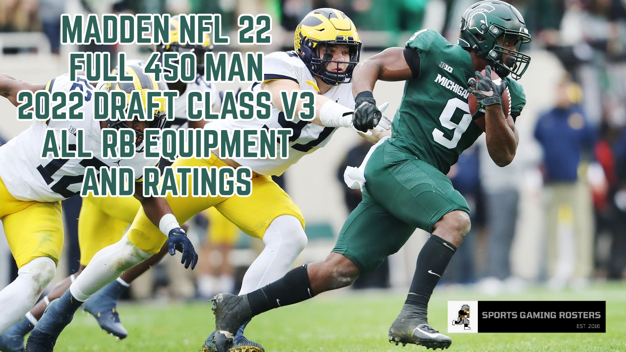Madden NFL 22 – 2022 Draft Class v3 HB Ratings and Rankings