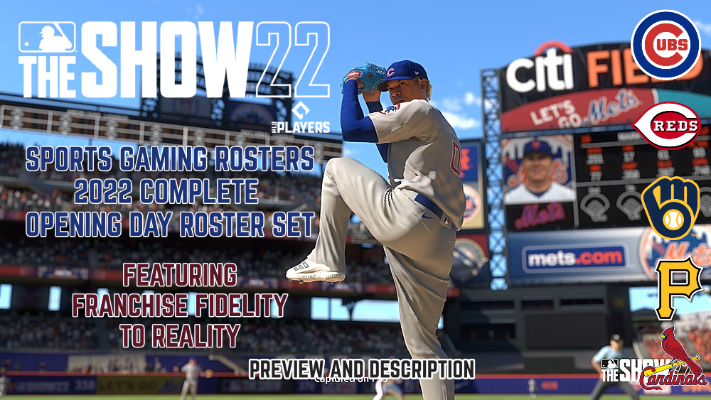 MLB The Show 22 – Full Opening Day Roster Preview – NL Central