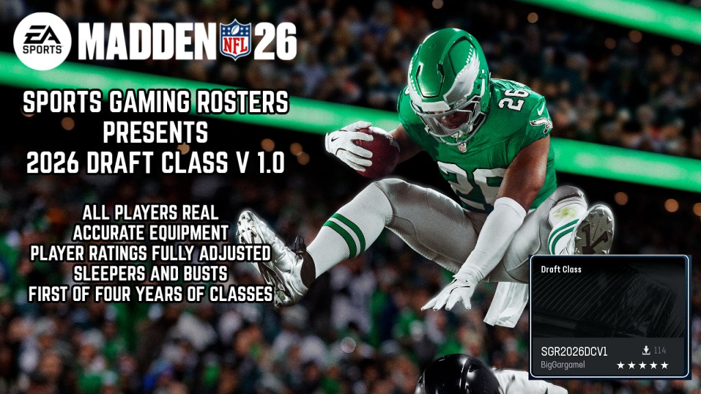 Madden NFL 26 – 2026 Draft Class v 1.0 OUT&nbsp;NOW!!!!